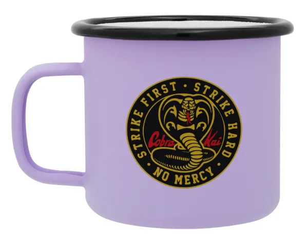 cobra kai strike first dojo — Κούπα Μεταλλική εμαγιέ ΜΑΤ Light Pastel Purple 360ml