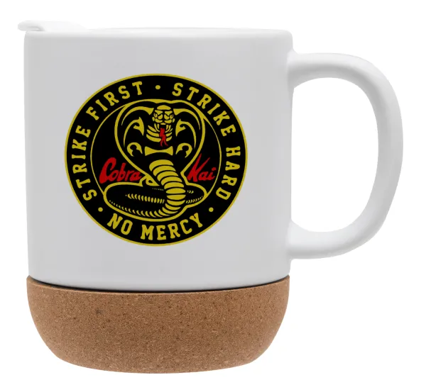 cobra kai strike first dojo — Ceramic coffee mug Cork (MAT), 330ml