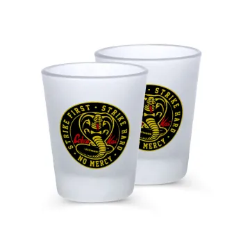 cobra kai strike first dojo, Σφηνοπότηρα γυάλινα 45ml του πάγου (2 τεμάχια)