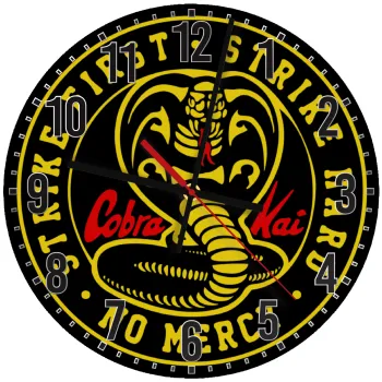 cobra kai strike first dojo, Ρολόι τοίχου ξύλινο (30cm)