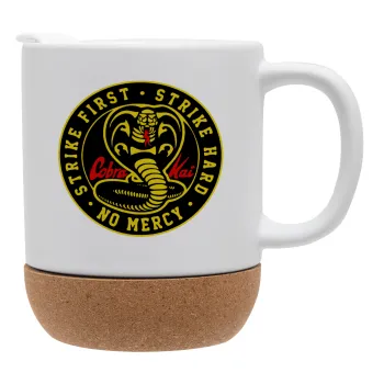 cobra kai strike first dojo, Ceramic coffee mug Cork (MAT), 330ml