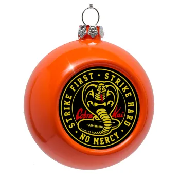 cobra kai strike first dojo, Orange Christmas tree ornament bauble 8cm