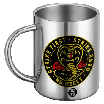 cobra kai strike first dojo, Ανοξείδωτη Μεταλλική Κούπα 450ml - Διπλού Τοιχώματος
