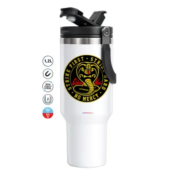 cobra kai strike first dojo, Mega Stainless steel Tumbler with lid, double wall 1,2L