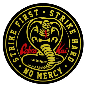 cobra kai strike first dojo, Επιφάνεια κοπής γυάλινη στρογγυλή (30cm)