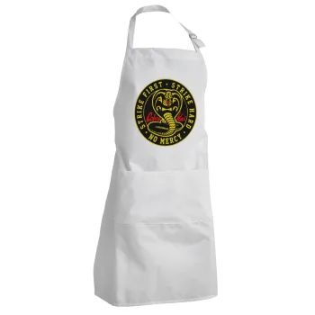 cobra kai strike first dojo, Adult Chef Apron (with sliders and 2 pockets)
