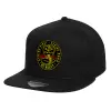 Καπέλο παιδικό Flat Snapback, Μαύρο (100% ΒΑΜΒΑΚΕΡΟ, ΠΑΙΔΙΚΟ, UNISEX, ONE SIZE)