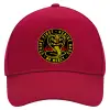 Adult Ultimate Hat RED, (100% COTTON DRILL, ADULT, UNISEX, ONE SIZE)