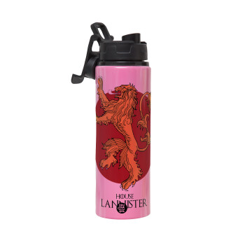 House Lannister GOT, Metallic water bottle with safety lid, 850ml aluminum