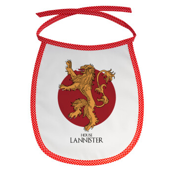 House Lannister GOT, Σαλιάρα μωρού αλέκιαστη με κορδόνι Κόκκινη