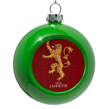 House Lannister GOT, Green Christmas tree ornament bauble 8cm