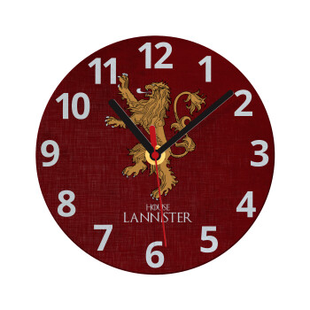 House Lannister GOT, Ρολόι τοίχου γυάλινο (20cm)