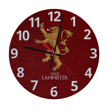 House Lannister GOT, Ρολόι τοίχου γυάλινο (30cm)