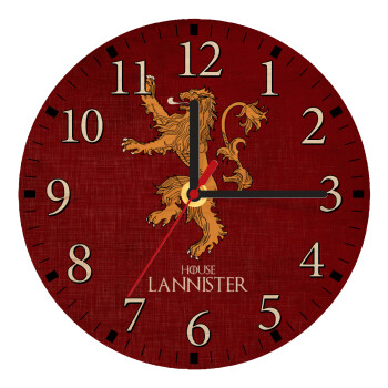 House Lannister GOT, Ρολόι τοίχου ξύλινο plywood (20cm)