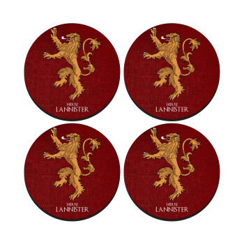 House Lannister GOT, SET of 4 round wooden coasters (9cm)