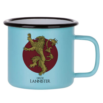House Lannister GOT, Κούπα Μεταλλική εμαγιέ ΜΑΤ σιέλ 360ml