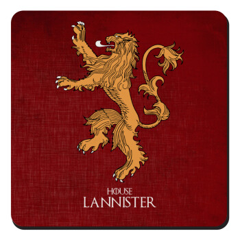House Lannister GOT, Τετράγωνο μαγνητάκι ξύλινο 9x9cm