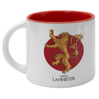 House Lannister GOT, Κούπα κεραμική 400ml Λευκή/Κόκκινη