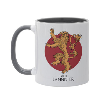 House Lannister GOT, Κούπα χρωματιστή γκρι, κεραμική, 330ml
