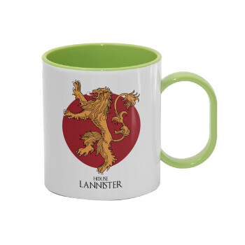 House Lannister GOT, Κούπα (πλαστική) (BPA-FREE) Polymer Πράσινη για παιδιά, 330ml