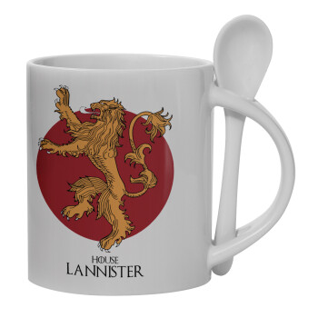 House Lannister GOT, Κούπα, κεραμική με κουταλάκι, 330ml (1 τεμάχιο)