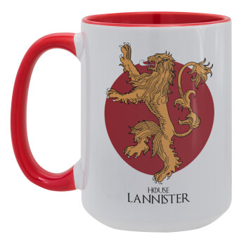 House Lannister GOT, Κούπα Mega 15oz, κεραμική Κόκκινη, 450ml