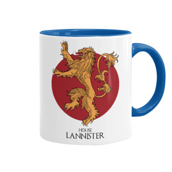 House Lannister GOT, Κούπα χρωματιστή μπλε, κεραμική, 330ml
