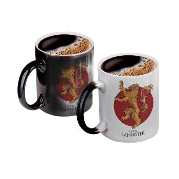 House Lannister GOT, Color changing magic Mug, ceramic, 330ml when adding hot liquid inside, the black colour desappears (1 pcs)