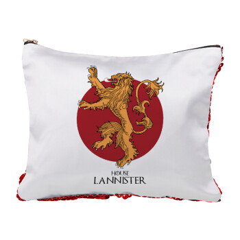 House Lannister GOT, Τσαντάκι νεσεσέρ με πούλιες (Sequin) Κόκκινο