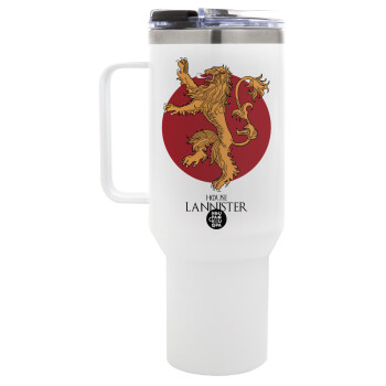 House Lannister GOT, Mega Tumbler με καπάκι, διπλού τοιχώματος (θερμό) 1,2L