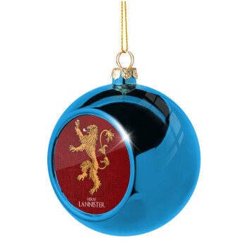 House Lannister GOT, Χριστουγεννιάτικη μπάλα δένδρου Μπλε 8cm
