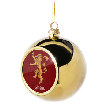 House Lannister GOT, Χριστουγεννιάτικη μπάλα δένδρου Χρυσή 8cm