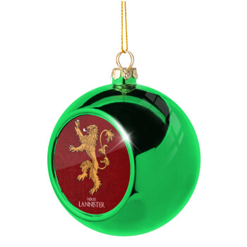 House Lannister GOT, Χριστουγεννιάτικη μπάλα δένδρου Πράσινη 8cm