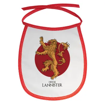 House Lannister GOT, Σαλιάρα μωρού αλέκιαστη με κορδόνι Κόκκινη