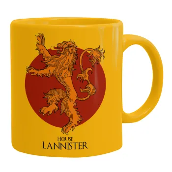 House Lannister GOT, Κούπα, κεραμική κίτρινη, 330ml