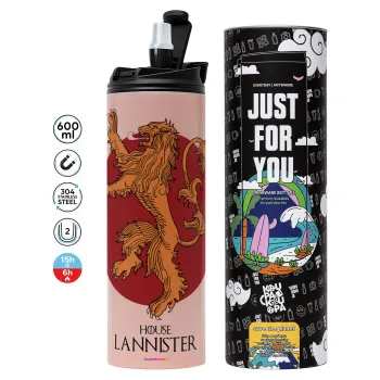 House Lannister GOT, Tumbler stainless steel PINK 600ml