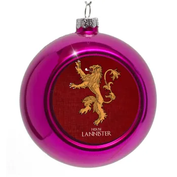 House Lannister GOT, Purple Christmas tree ornament bauble 8cm