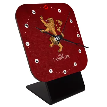 House Lannister GOT, Quartz Wooden table clock with hands (10cm)