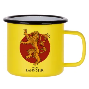 House Lannister GOT, Metallic enamel MATT Yellow cup 360ml