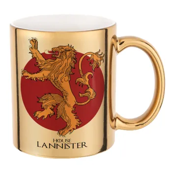 House Lannister GOT, Κούπα κεραμική, χρυσή καθρέπτης, 330ml