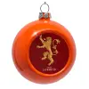 Orange Christmas tree ornament bauble 8cm