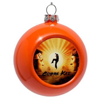 Cobra Kai, Orange Christmas tree ornament bauble 8cm