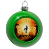 Green Christmas tree ornament bauble 8cm