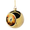 Golden Christmas tree ball ornament 8cm