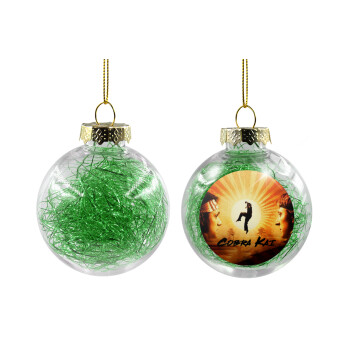 Cobra Kai, Χριστουγεννιάτικη μπάλα δένδρου διάφανη με πράσινο γέμισμα 8cm