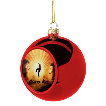 Cobra Kai, Χριστουγεννιάτικη μπάλα δένδρου Κόκκινη 8cm