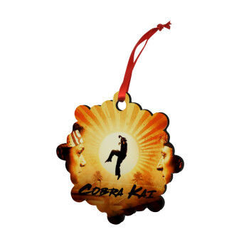 Cobra Kai, Christmas ornament snowflake wooden 7.5cm