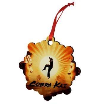 Cobra Kai, Christmas ornament snowflake wooden 7.5cm