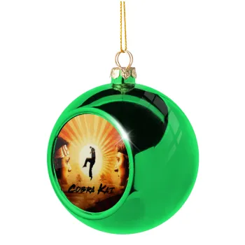 Cobra Kai, Green Christmas tree ornament ball 8cm