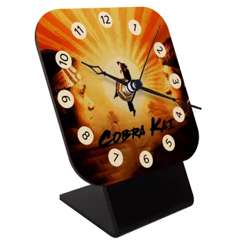 Cobra Kai, Επιτραπέζιο ρολόι σε φυσικό ξύλο (10cm)